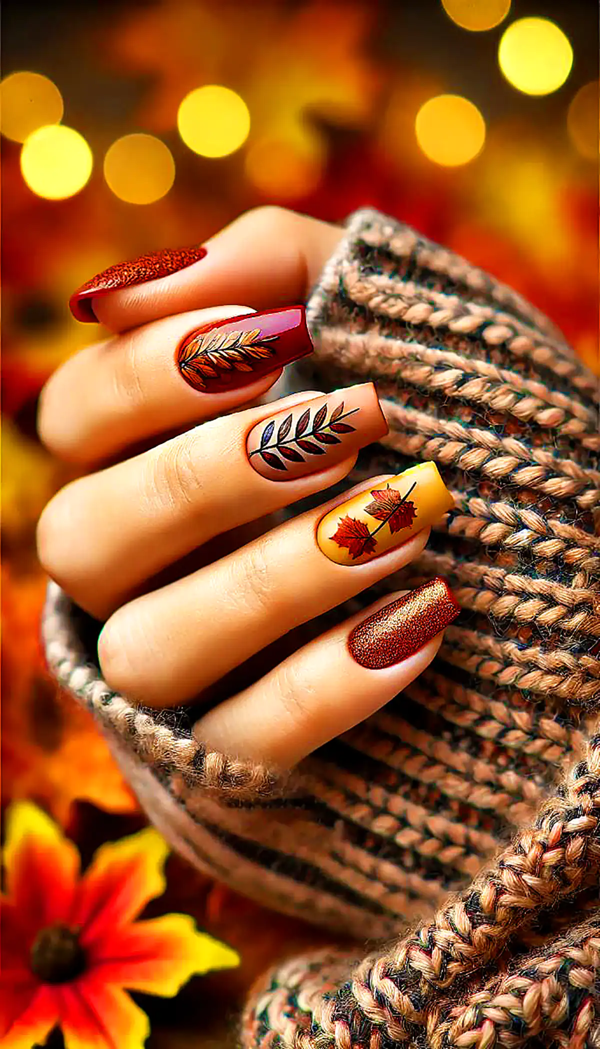 لاک‌ژل مدرن پاییزی