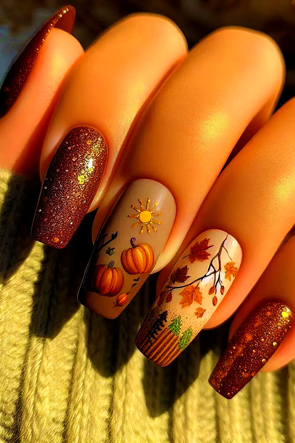 لاک‌ژل مدرن پاییزی