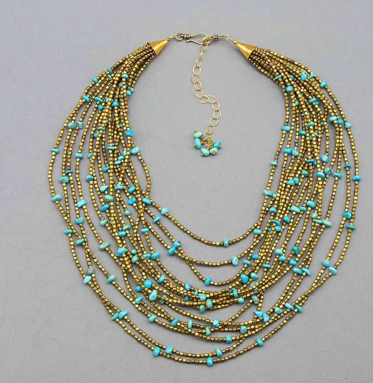 گردنبند رشته ای فیروزه