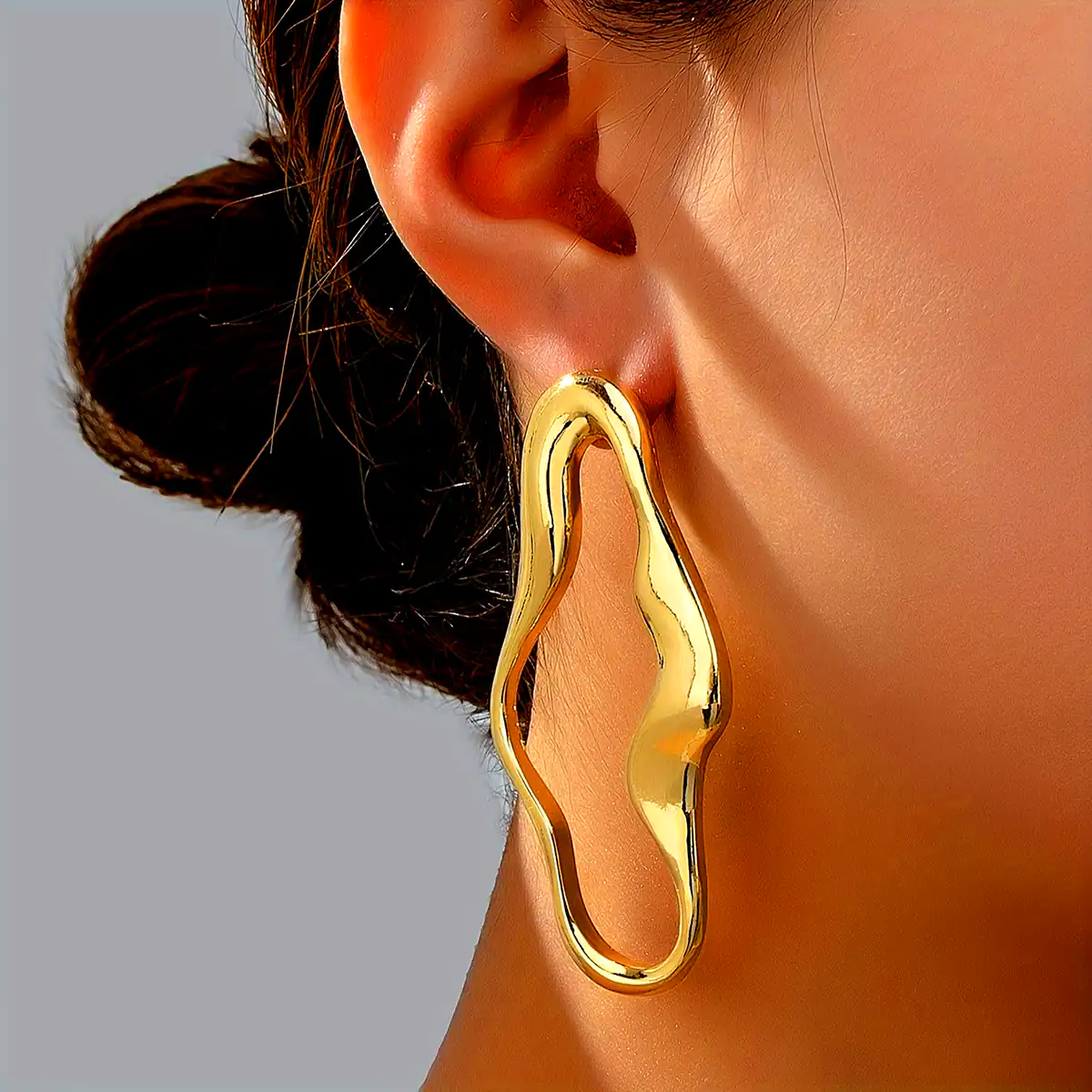 گوشواره طلا مدرن دفرمه