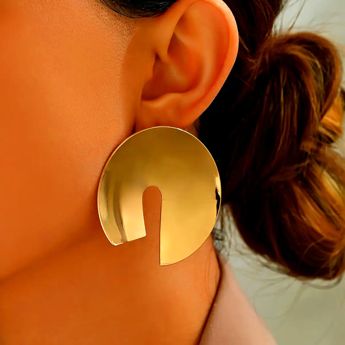 گوشواره طلا مدرن دفرمه