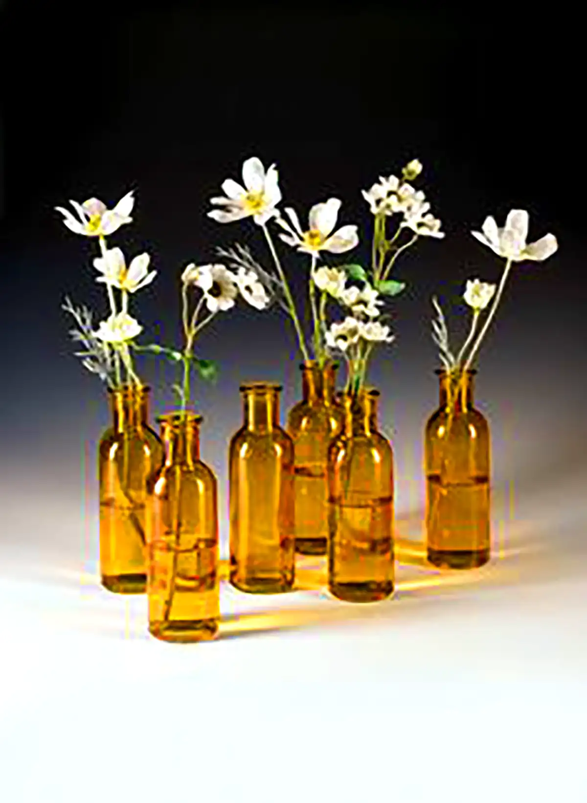 گلدون شیشه ای رنگی