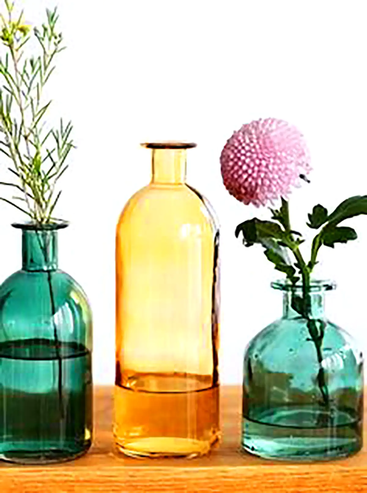 گلدون شیشه ای رنگی