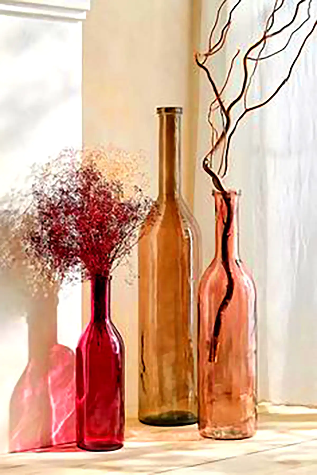 گلدون شیشه ای رنگی