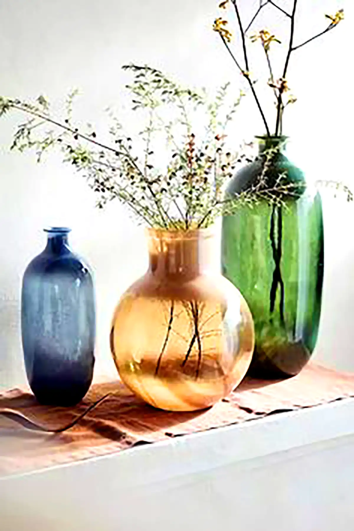 گلدون شیشه ای رنگی
