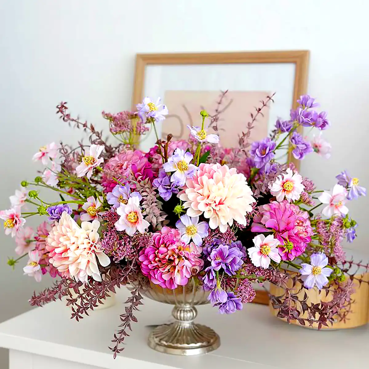 باکس گل رومیزی رنگارنگ