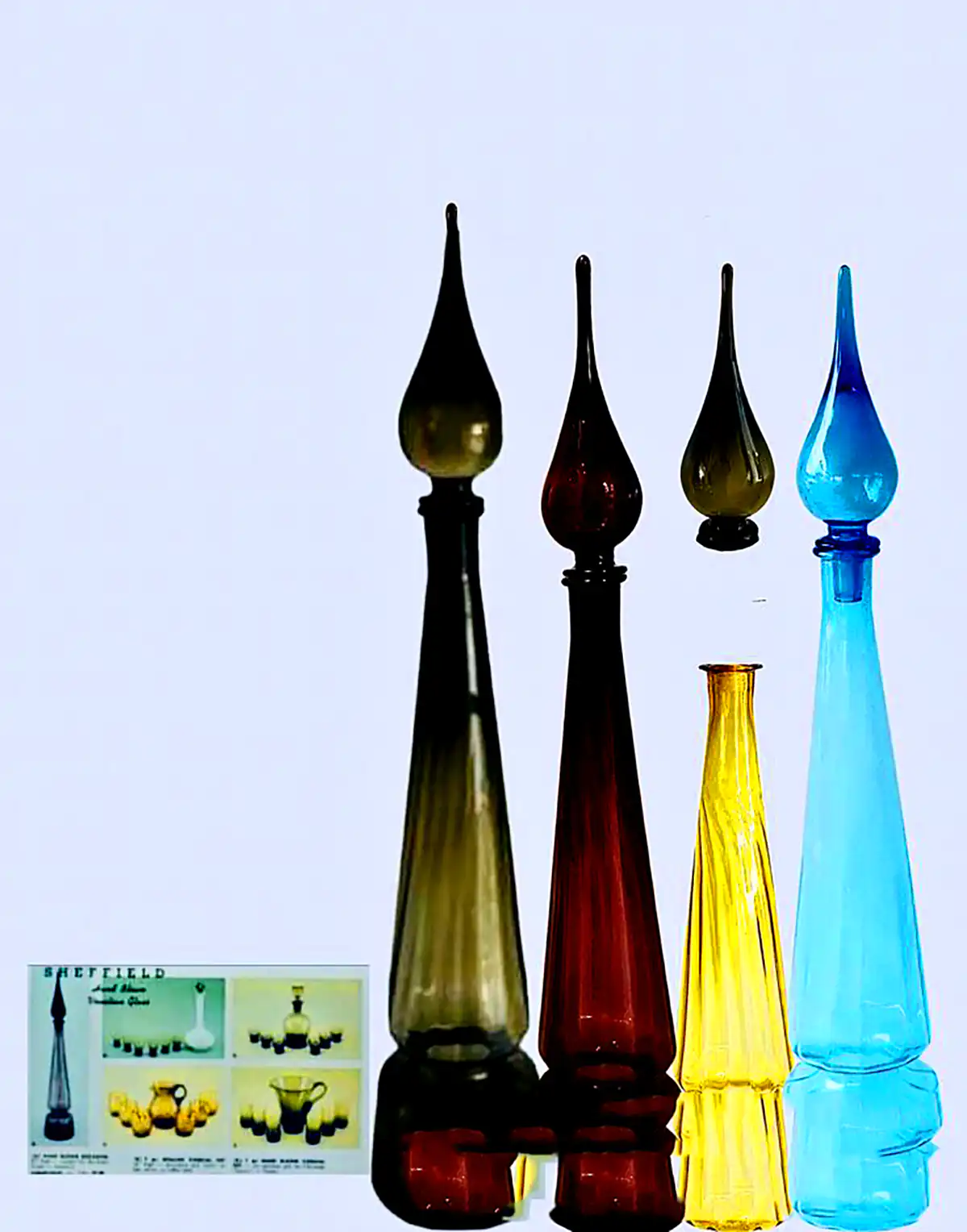 بطری رنگی شیشه ای