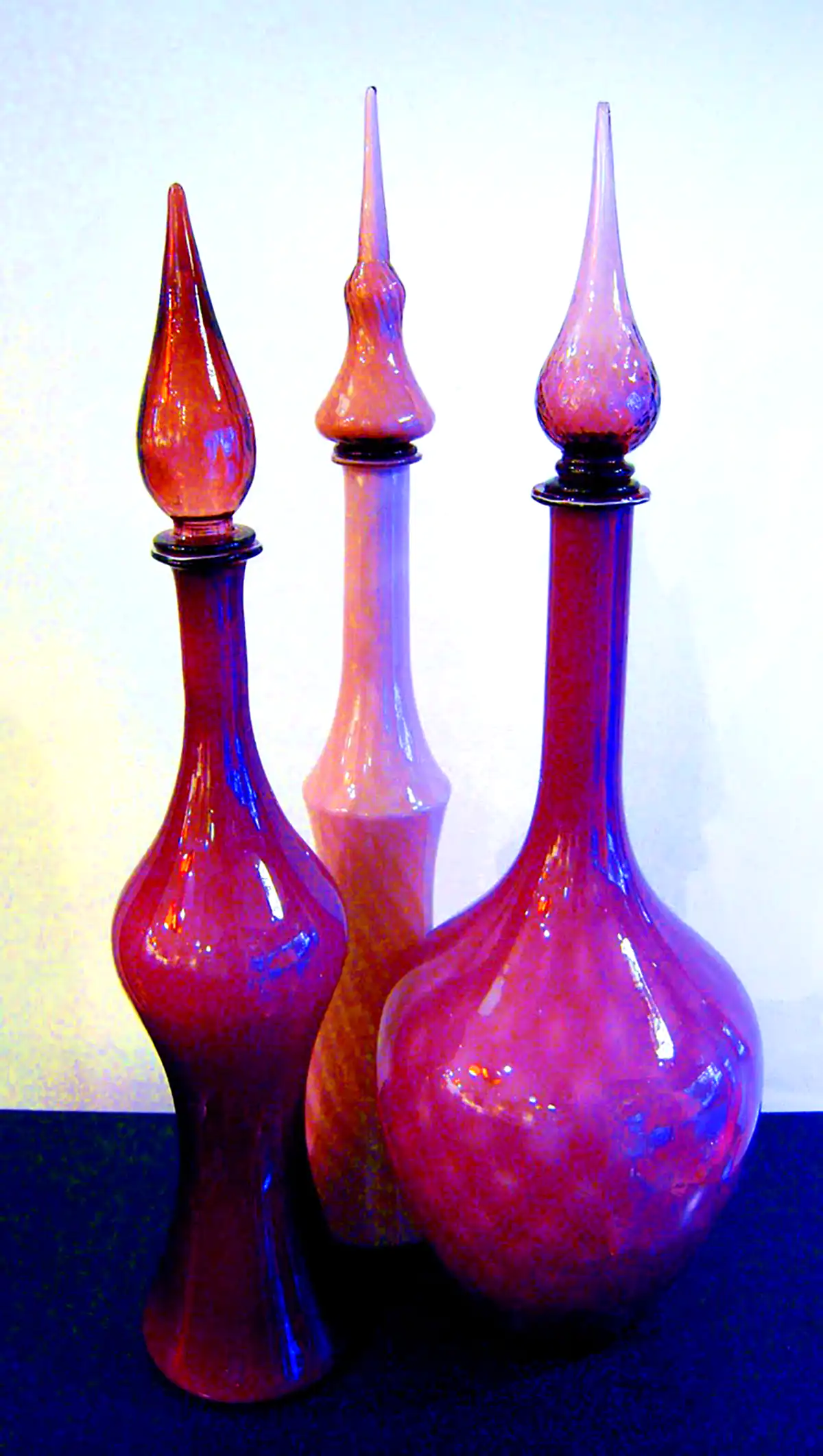 بطری رنگی شیشه ای