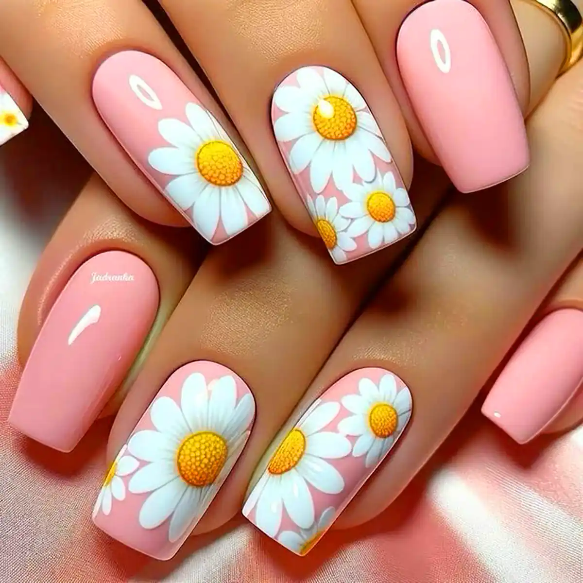 طرح ناخن پاییزی نارنجی
