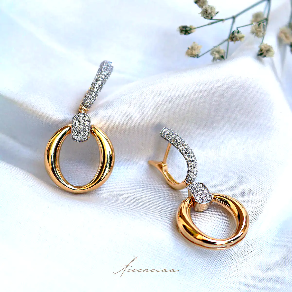 گوشواره لوکس و کلاسیک طلا