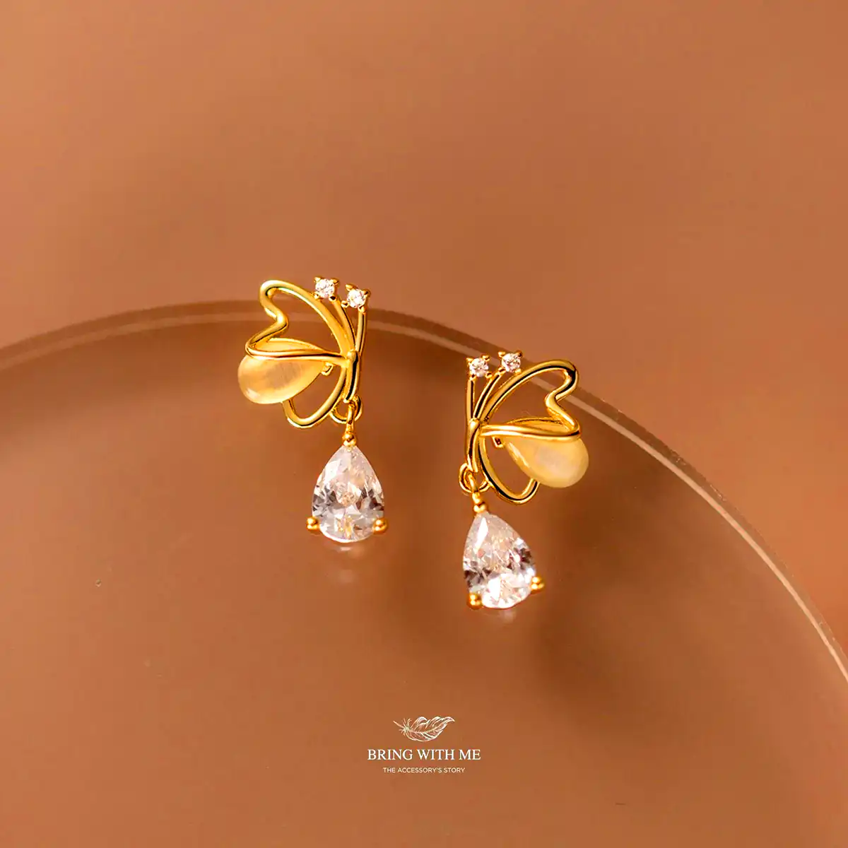 گوشواره لوکس و کلاسیک طلا