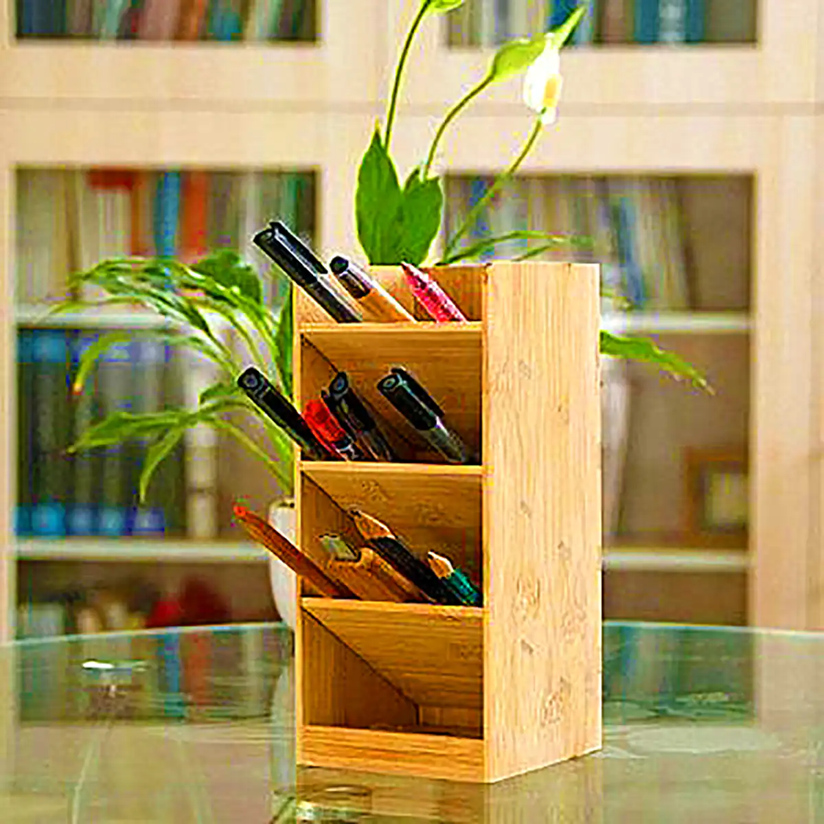 جامدادی رومیزی چوبی و مقاوم 
