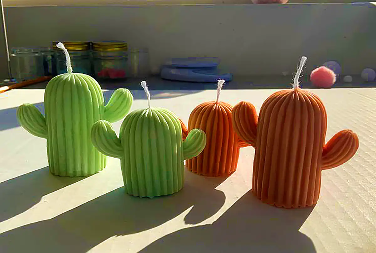 شمع استوانه‌ای متالیک