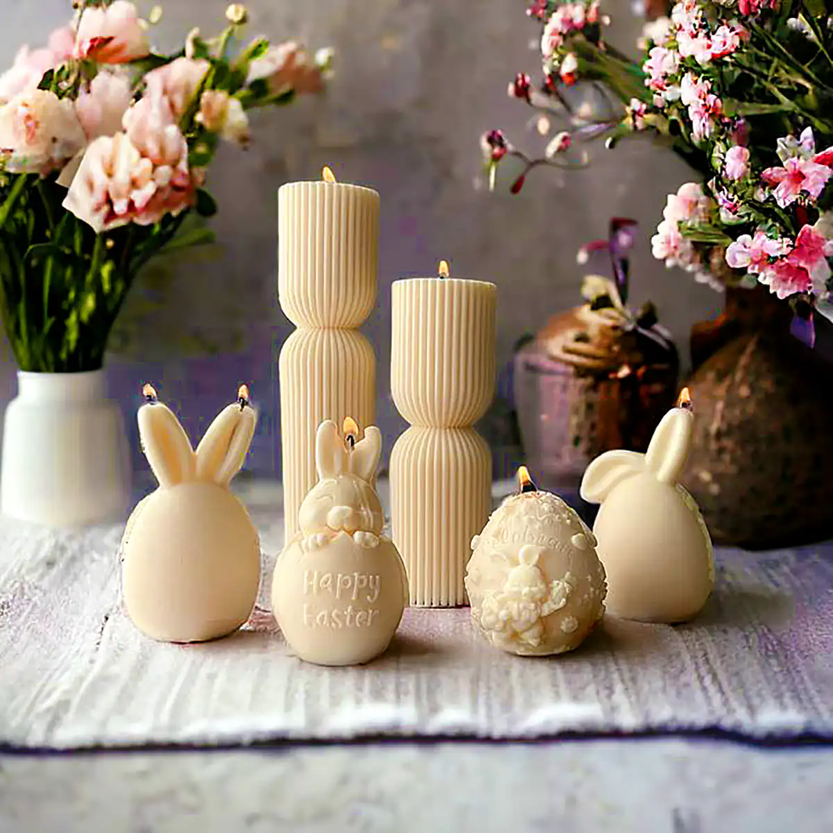 شمع استوانه‌ای متالیک