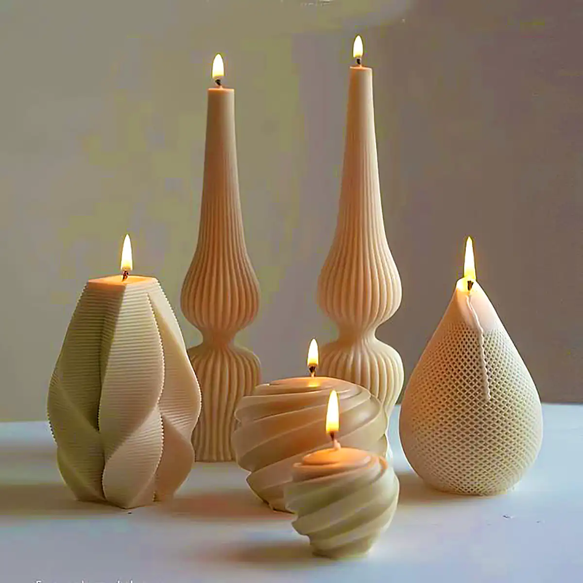 شمع استوانه‌ای متالیک