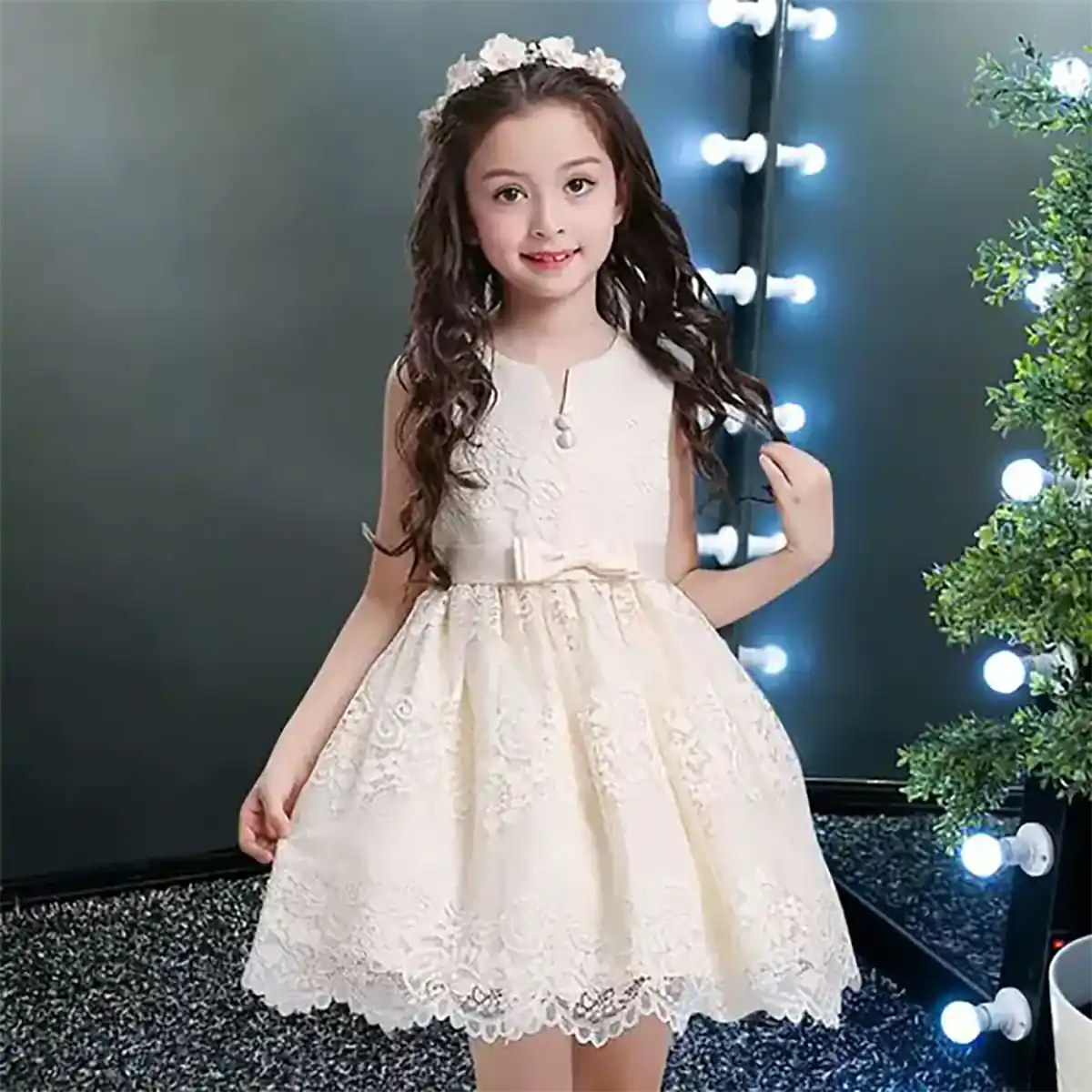 پیراهن عروسکی دخترانه نباتی