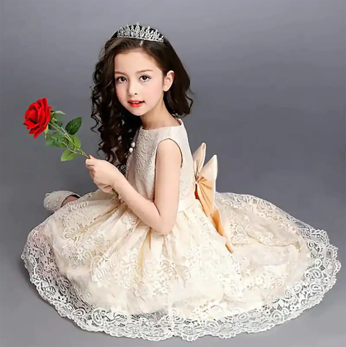 پیراهن عروسکی دخترانه نباتی