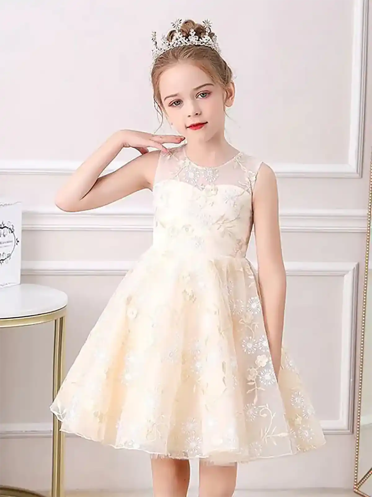 پیراهن عروسکی دخترانه نباتی