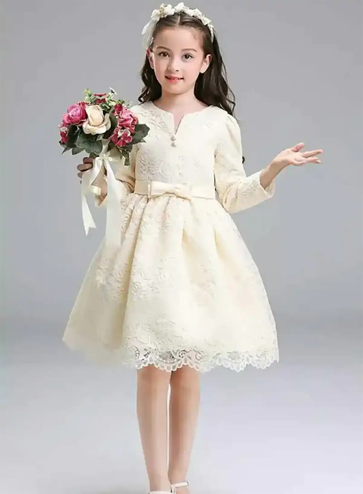 پیراهن عروسکی دخترانه نباتی