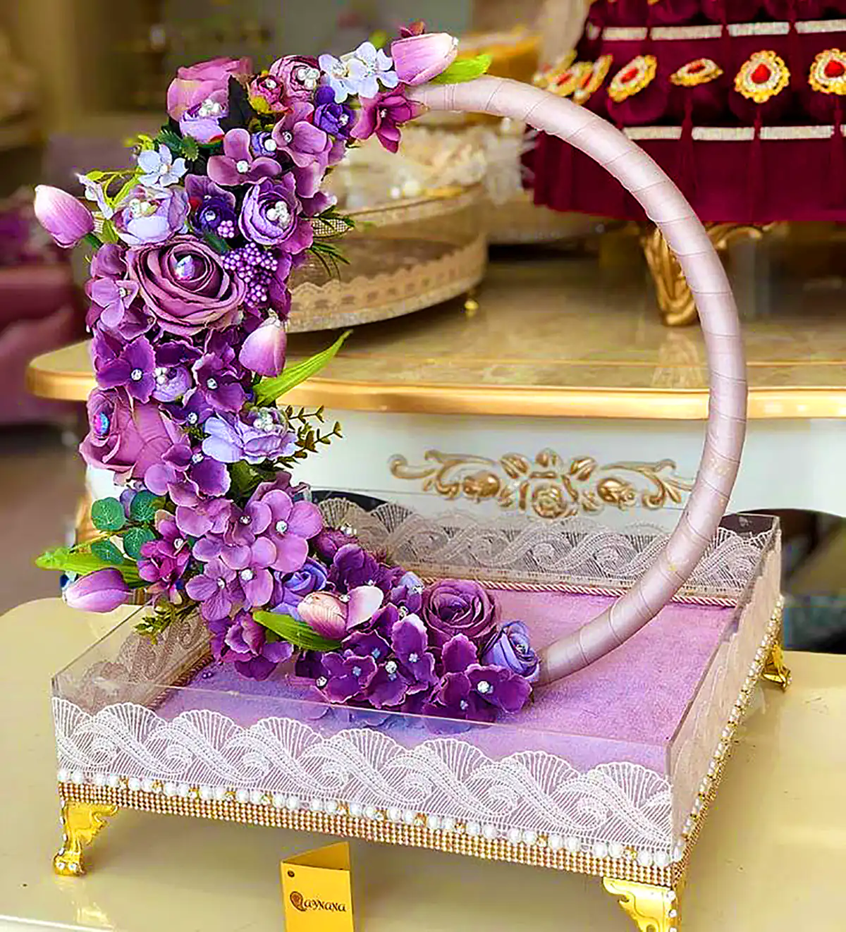 تزیین سینی حلقه نامزدی