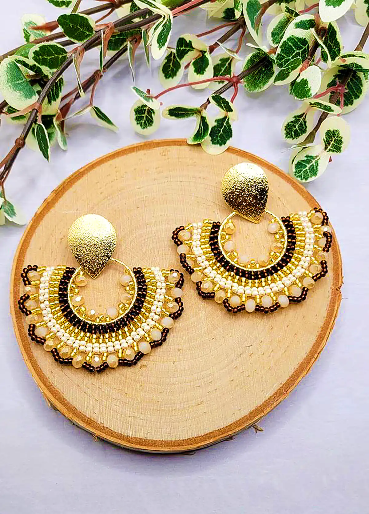 گوشواره رنگی و خلاقانه مهره‌ای 