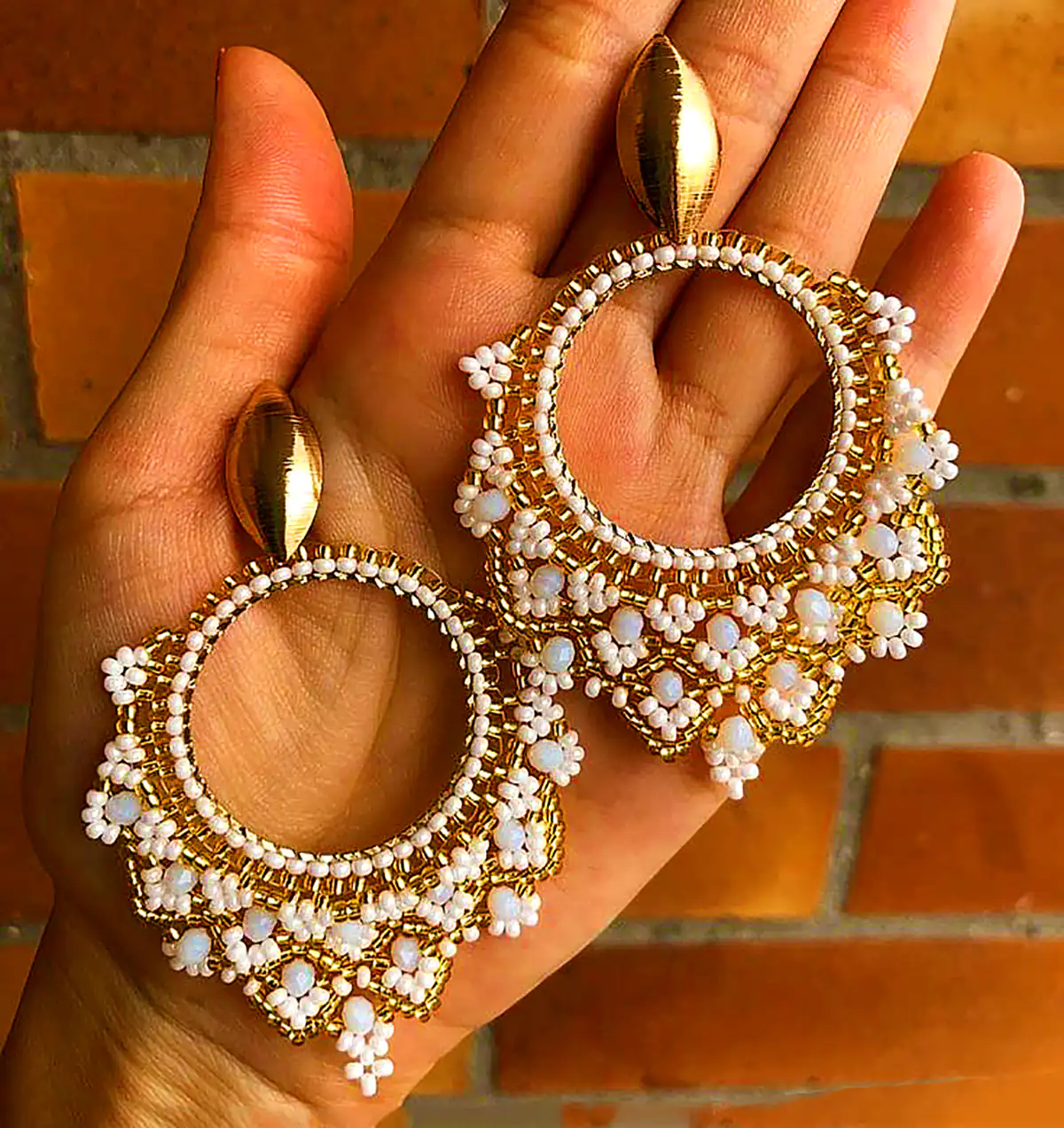 گوشواره رنگی و خلاقانه مهره‌ای 