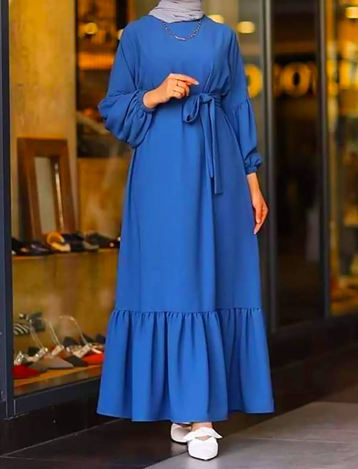 پیراهن نخی پاستیلی زنانه