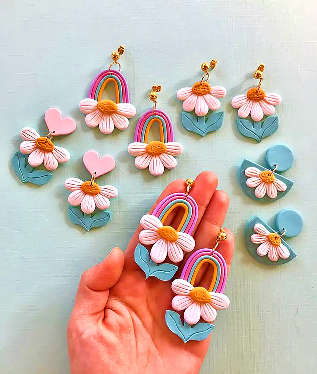 گوشواره آویز پلیمری