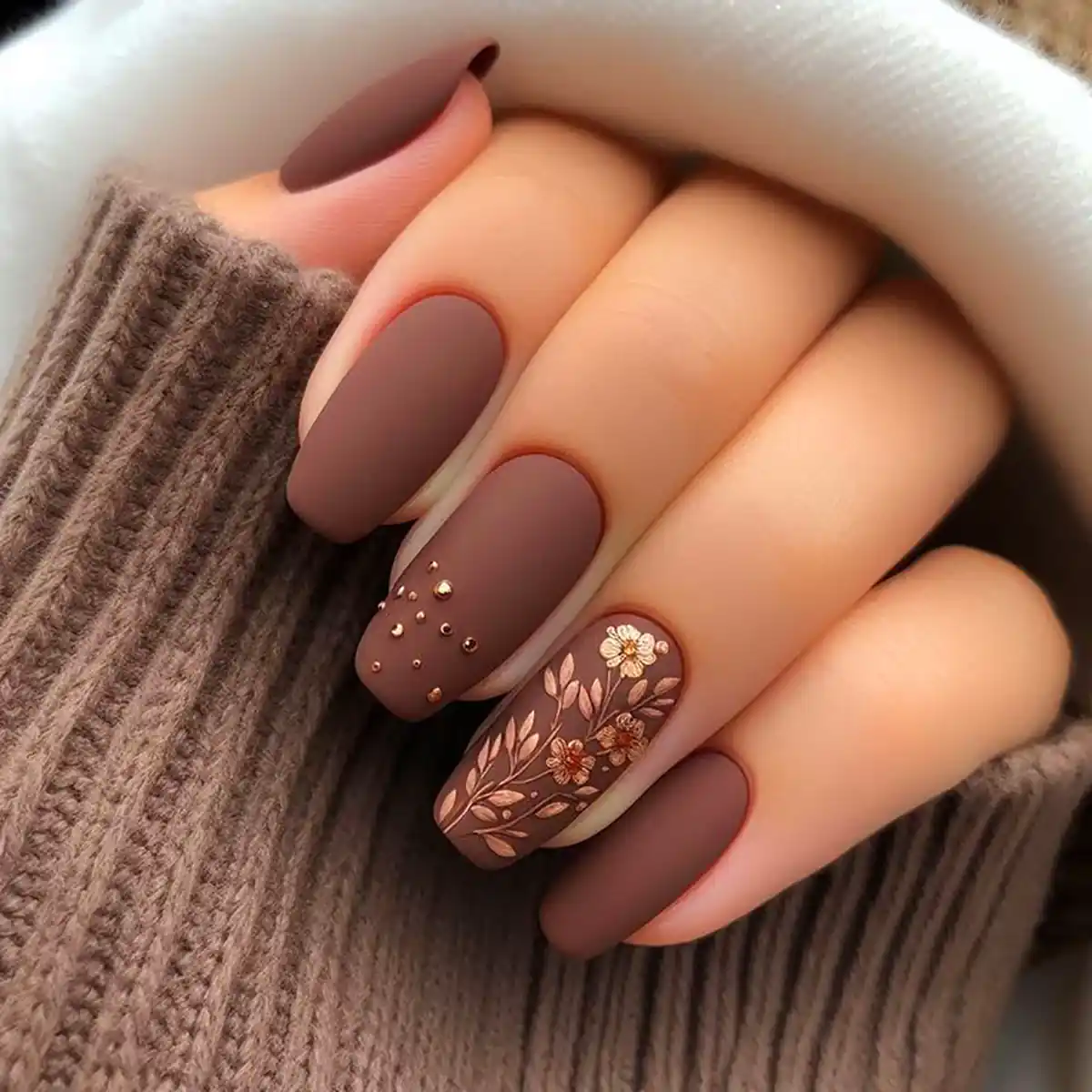 طراحی ناخن پاییزی با هوش مصنوعی