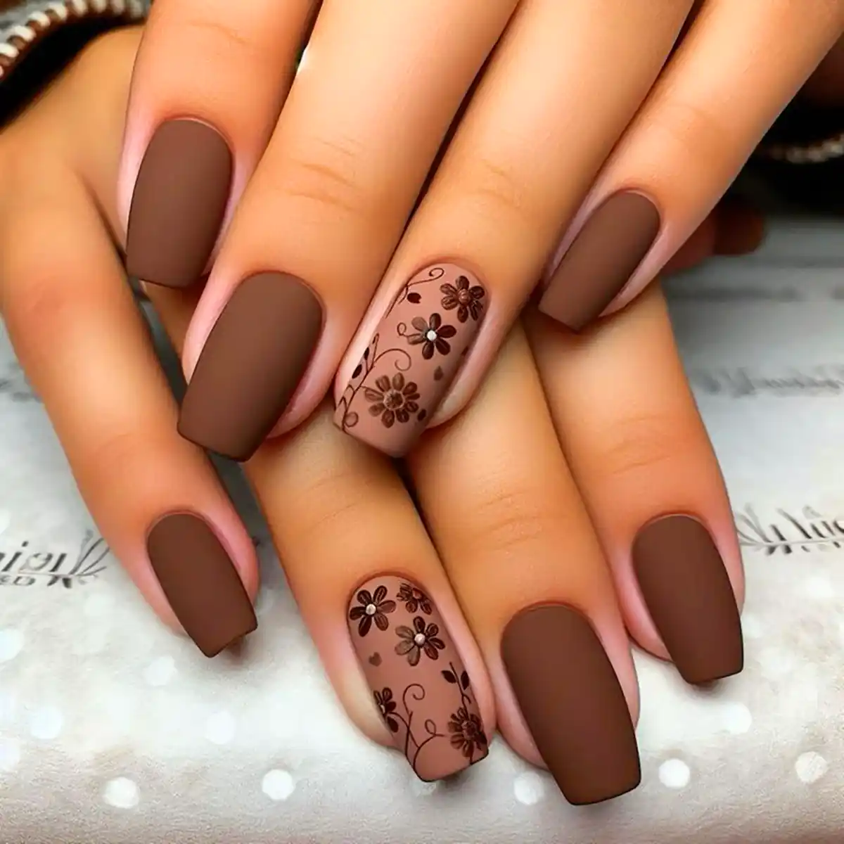 طراحی ناخن پاییزی با هوش مصنوعی