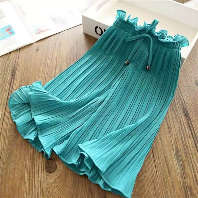 شلوار بچگانه دخترانه پلیسه دار ساده