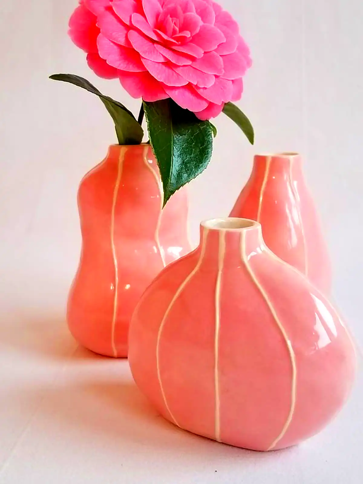 گلدون رنگی لعابی