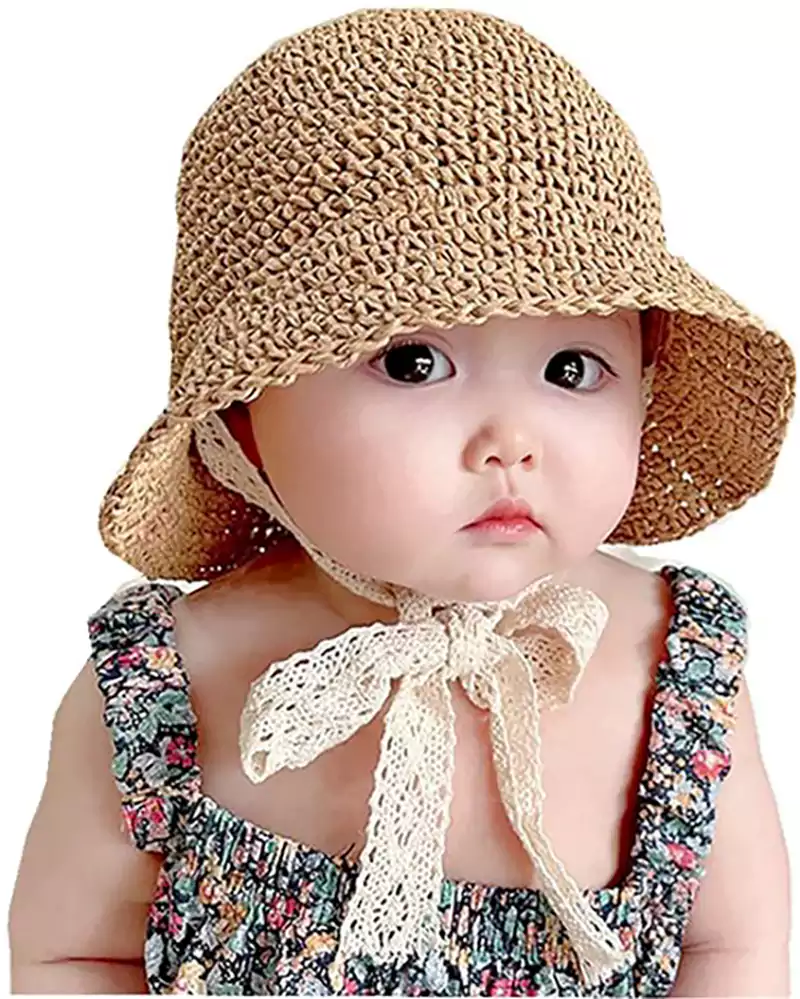 کلاه حصیری بچگانه دخترانه بهاری