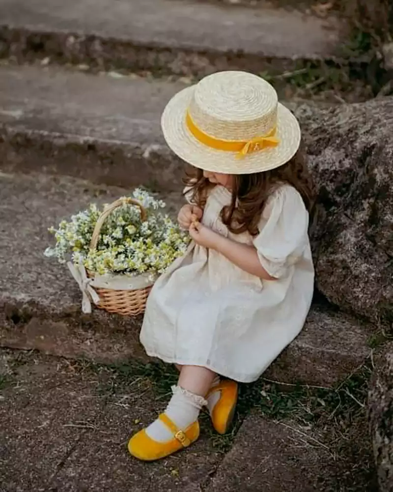 کلاه حصیری بچگانه دخترانه بهاری