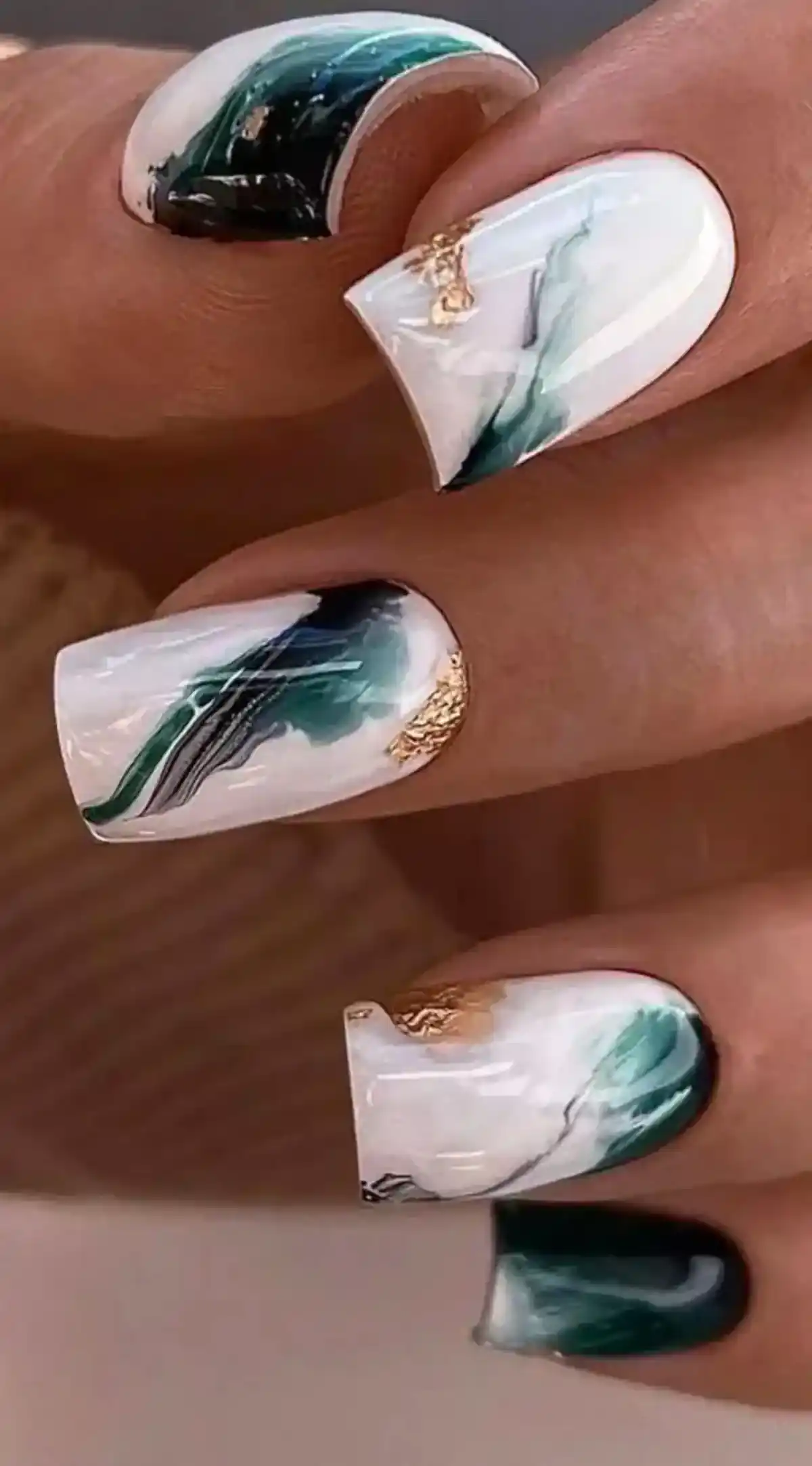 طراحی ناخن ماربل جذاب