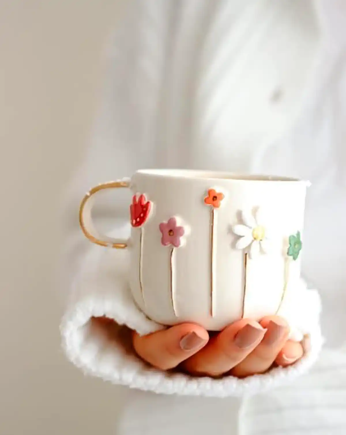 ماگ سرامیکی کوتاه سفید