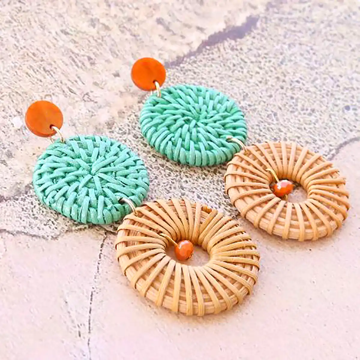 گوشواره فانتزی حصیری 