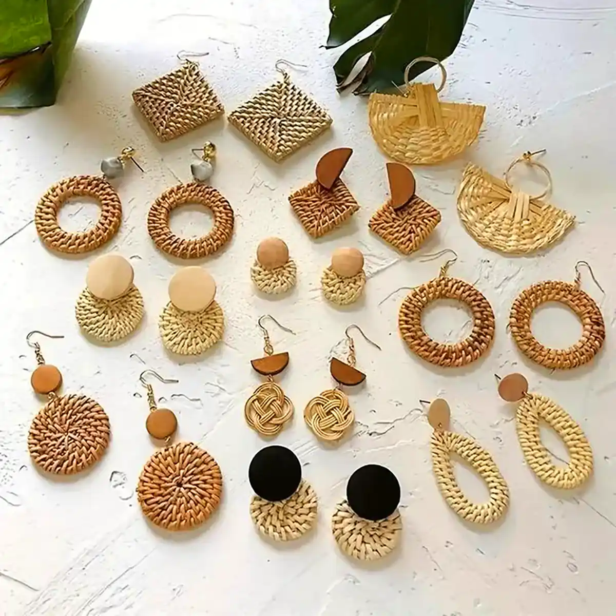 گوشواره فانتزی حصیری 