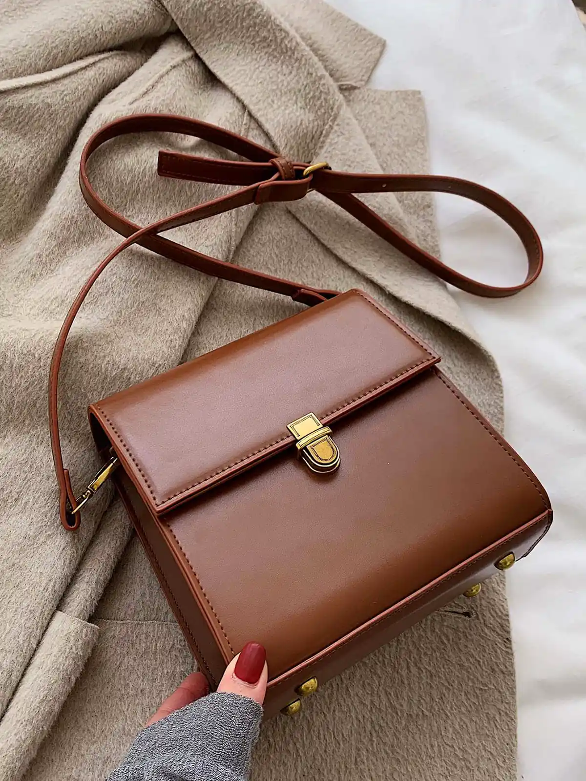 کیف رسمی چرم قهوه ای