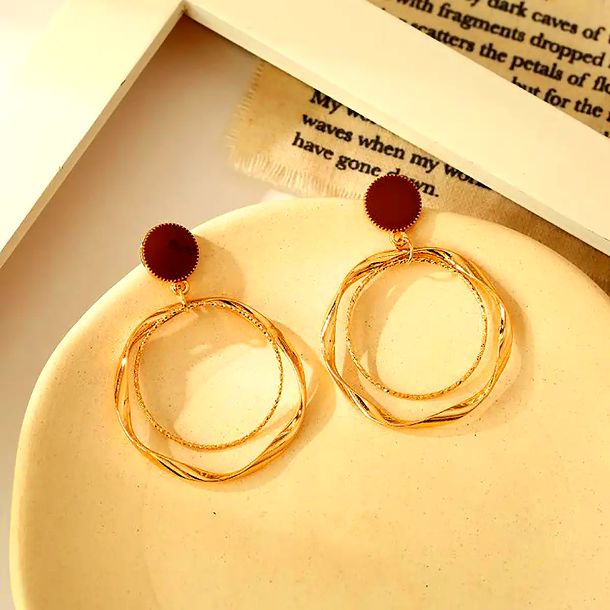گوشواره حلقه ای ساده بزرگ