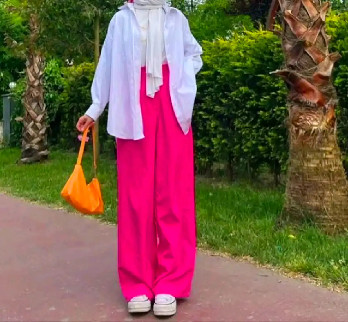 تونیک شلوار بلند نخی