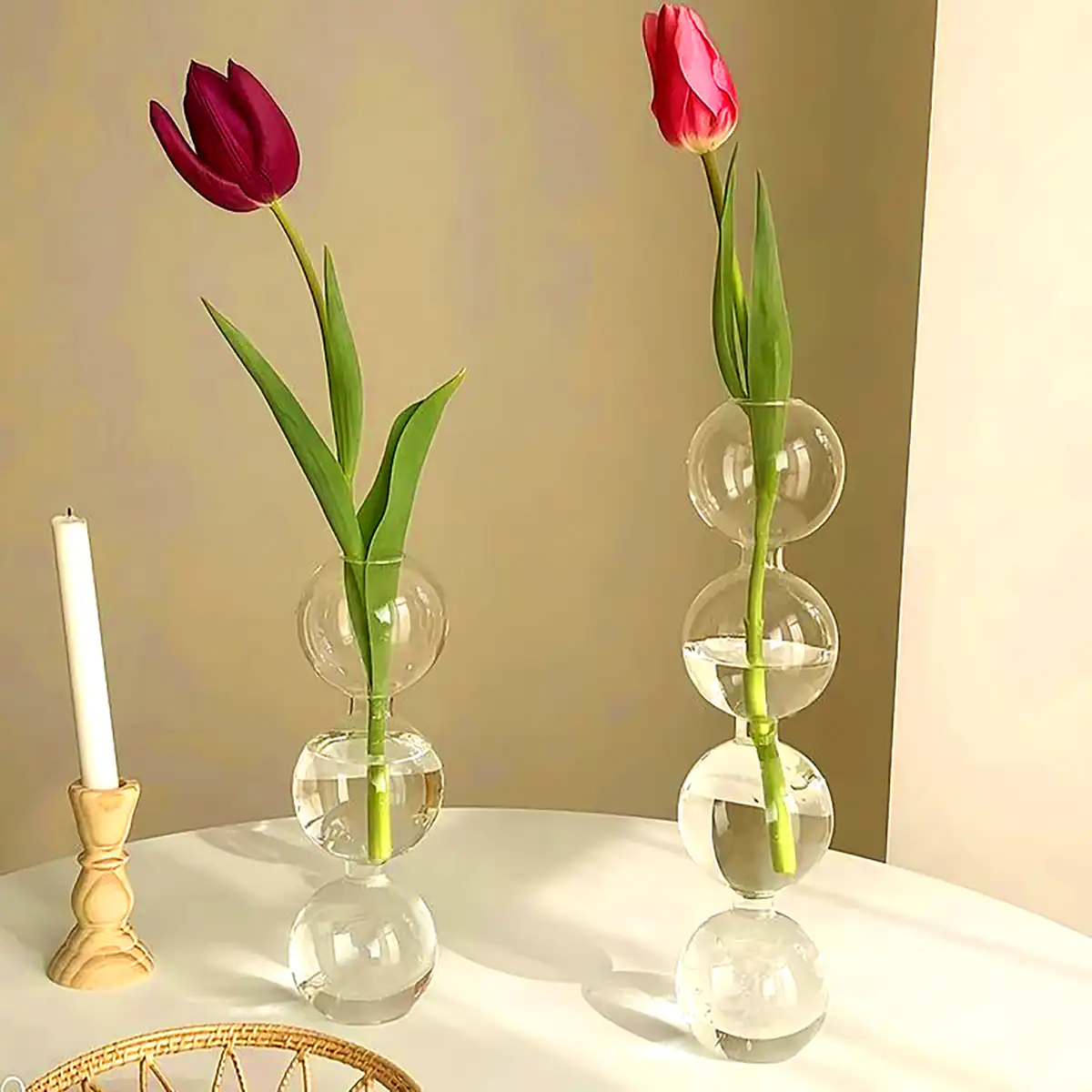 گلدون گرد استوانه ای رومیزی