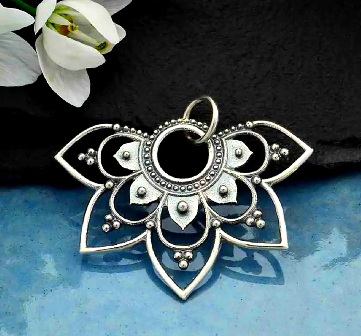 توگردنی ماندالا نقره ای