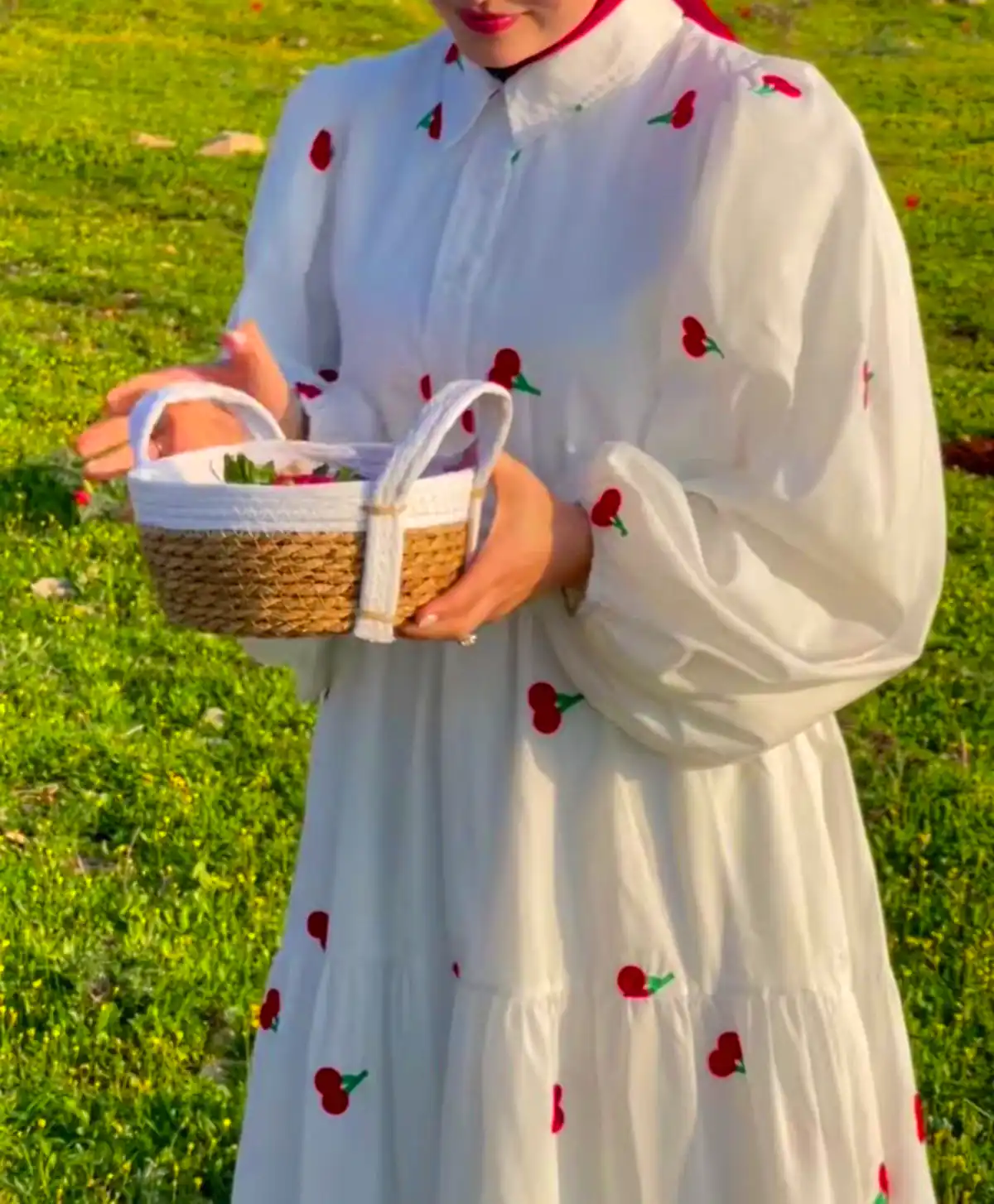پیراهن چین چینی سفید