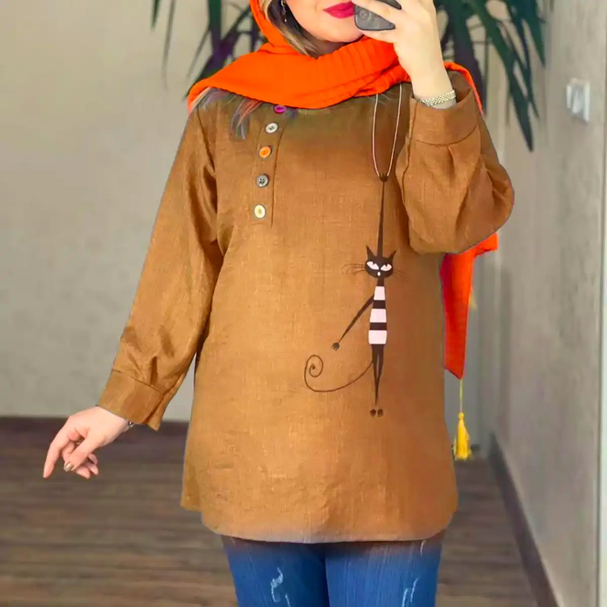 شومیز جلو بسته نخی