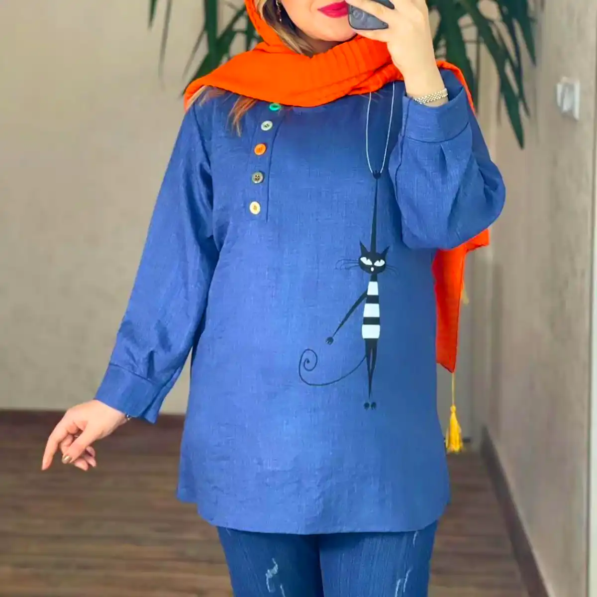 شومیز جلو بسته نخی