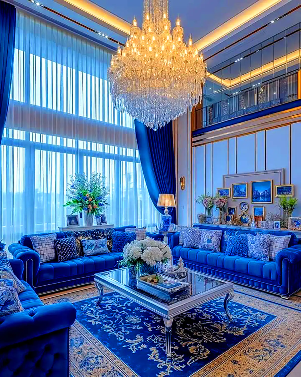 دیزاین خونه شیک و زیبا آبی