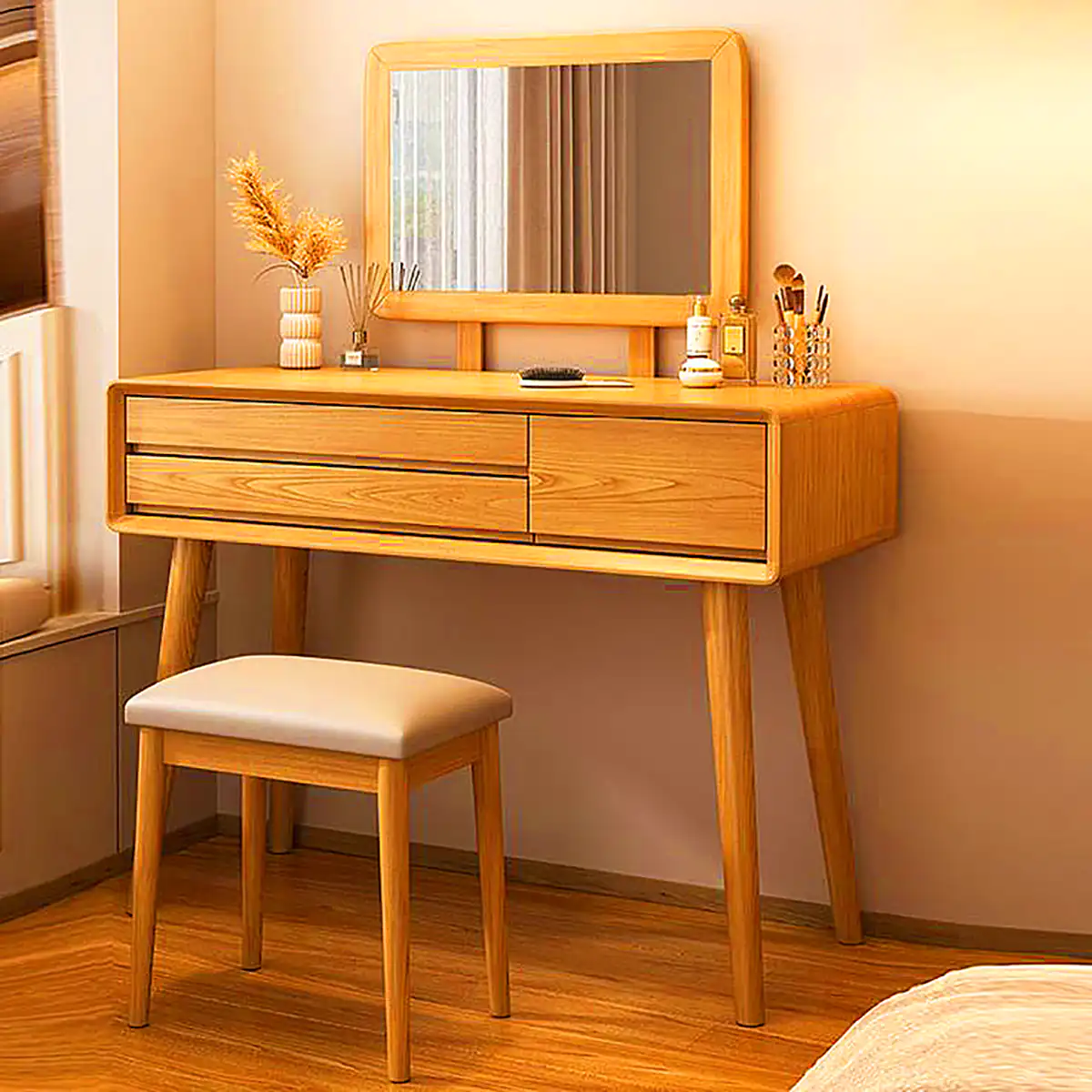 میز آرایش چوبی