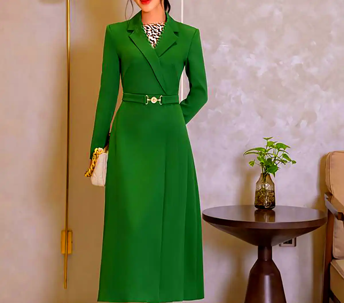 پیراهن میدی سبز خوش رنگ