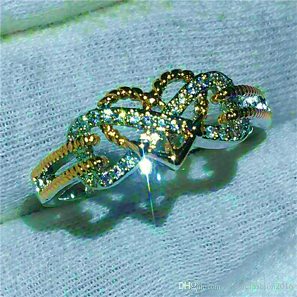 حلقه قلبی نقره ای و مدرن 